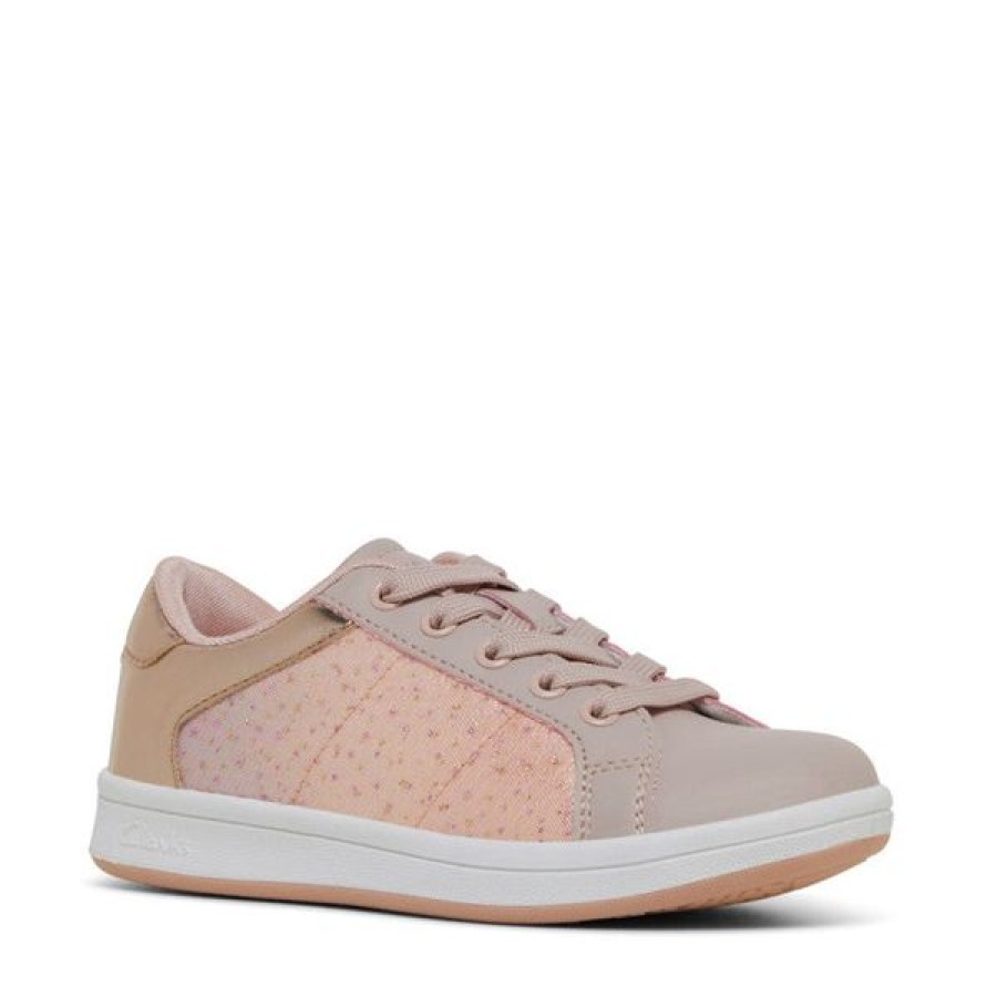 Clarks Lace Up | Clarks Dita Blush Rose Gold Glitter