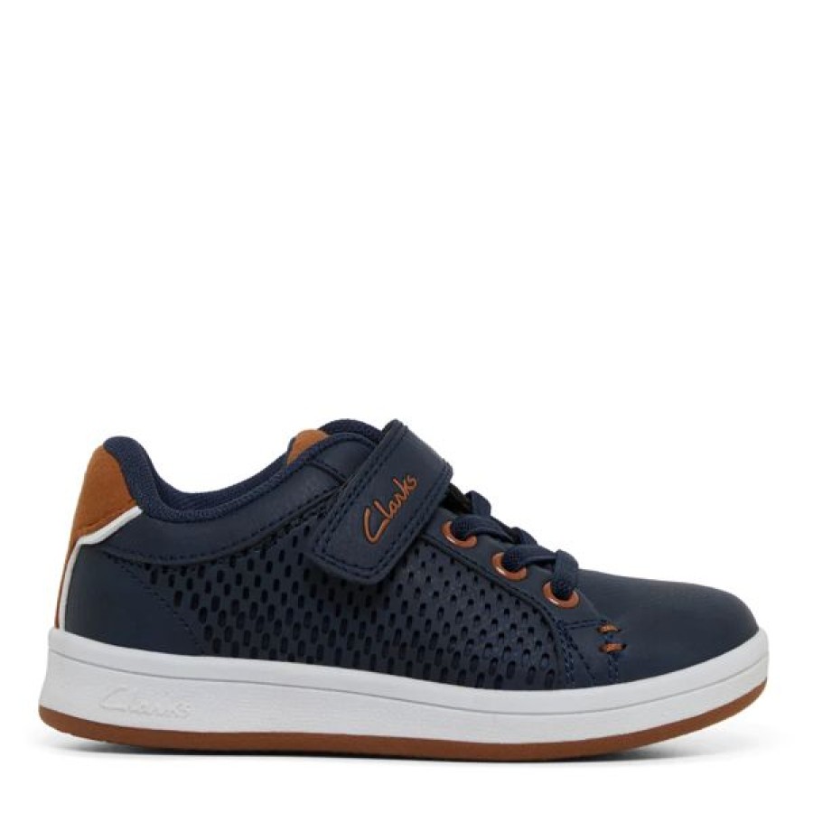 Clarks Comfort | Clarks Dane Jnr Navy Tan