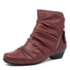 Ziera Ankle Boots | Ziera Camryn Xw Dark Red