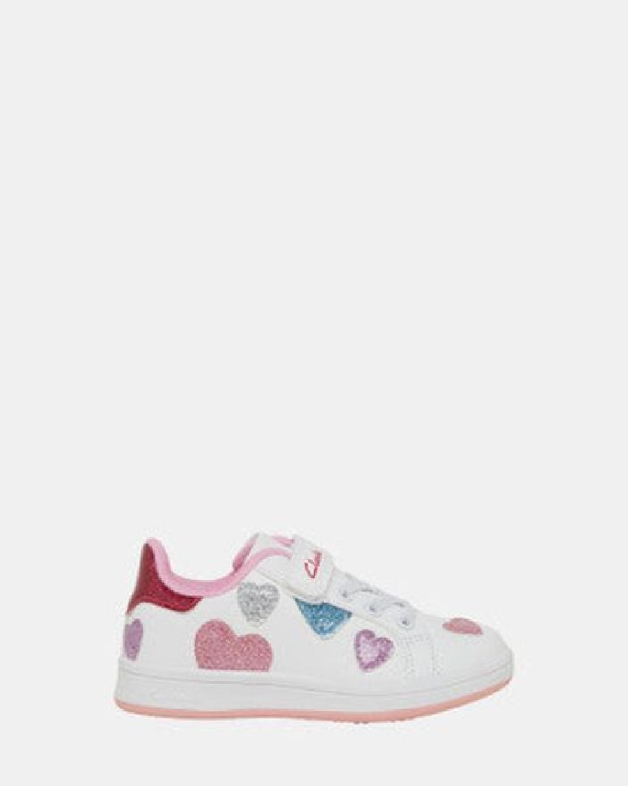 Clarks Comfort | Clarks Dizzy Jnr White Glitter Multi