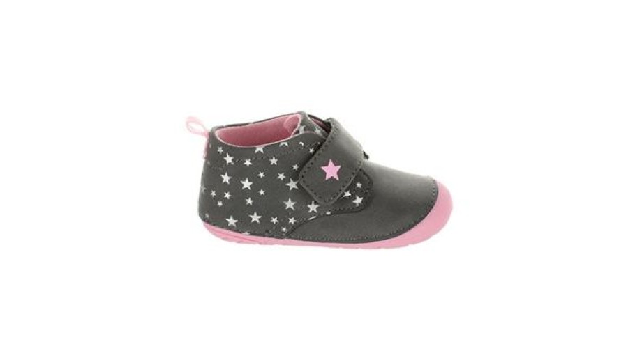 Surefit Baby Shoes | Surefit Cruz Grey Pink