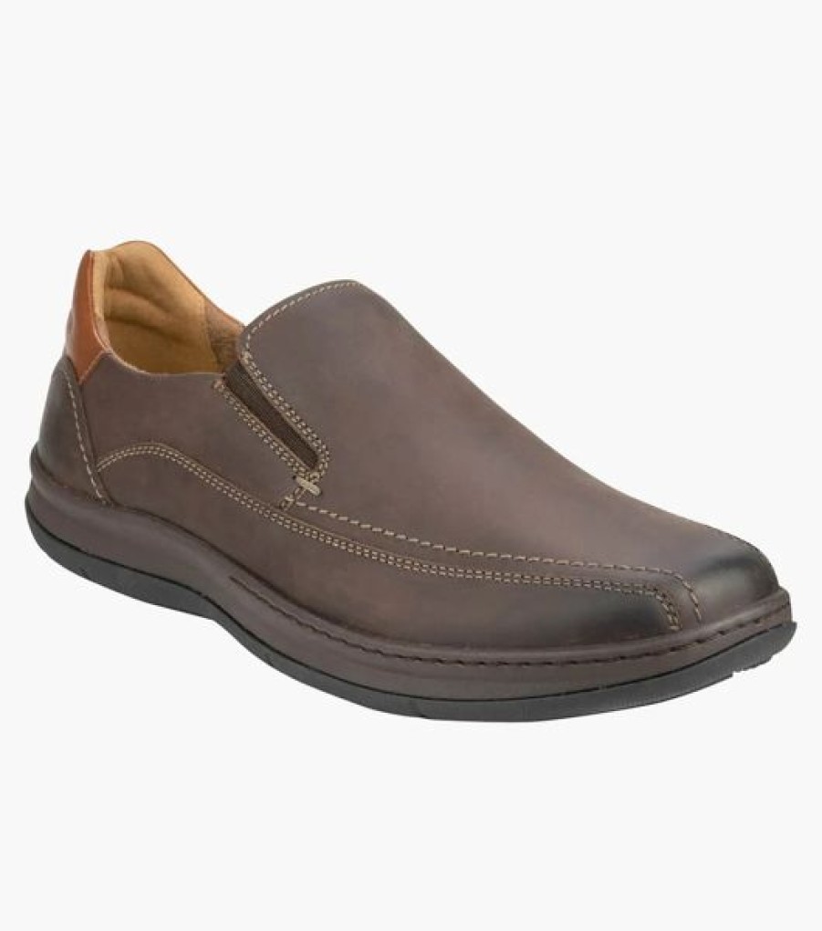 Florshiem Men'S Comfort | Florsheim Central Bke Toe Brown Crazy Horse