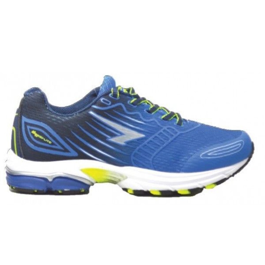 Sfida Sport Shoe | Sfida Conquest Boys Lace Runner Royal Navy Lime