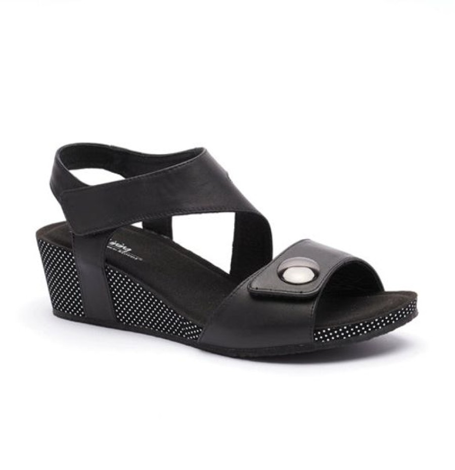 Silver Lining Sandals | Silver Linings Kylie Polka Black