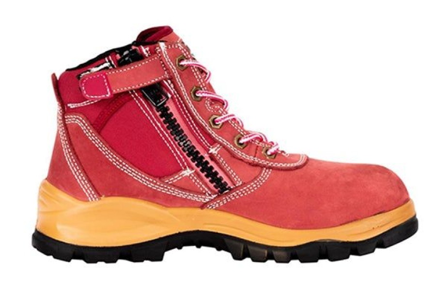 Otway Inside Zip | Otway Eureka Soft Toe Womens Work Boot Pink