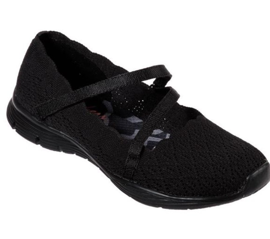 Skechers Flats | Skechers Seager Strike Out Black