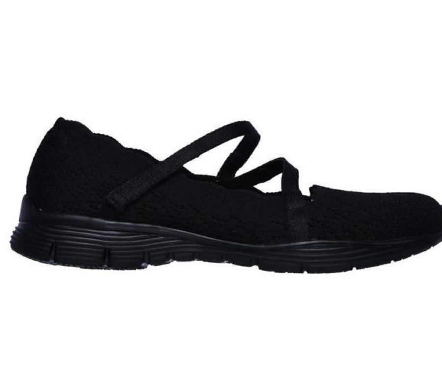 Skechers Flats | Skechers Seager Strike Out Black