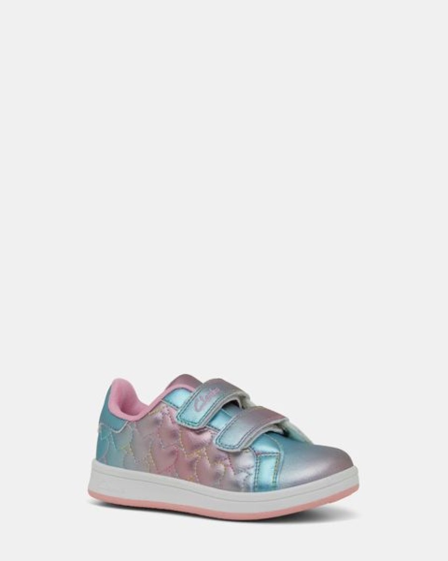 Clarks Comfort | Clarks Delvey Jnr Rainbow Glitter